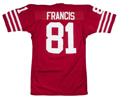 1982-1985 Circa Russ Francis Game Used San Francisco 49ers Home Jersey (MEARS)